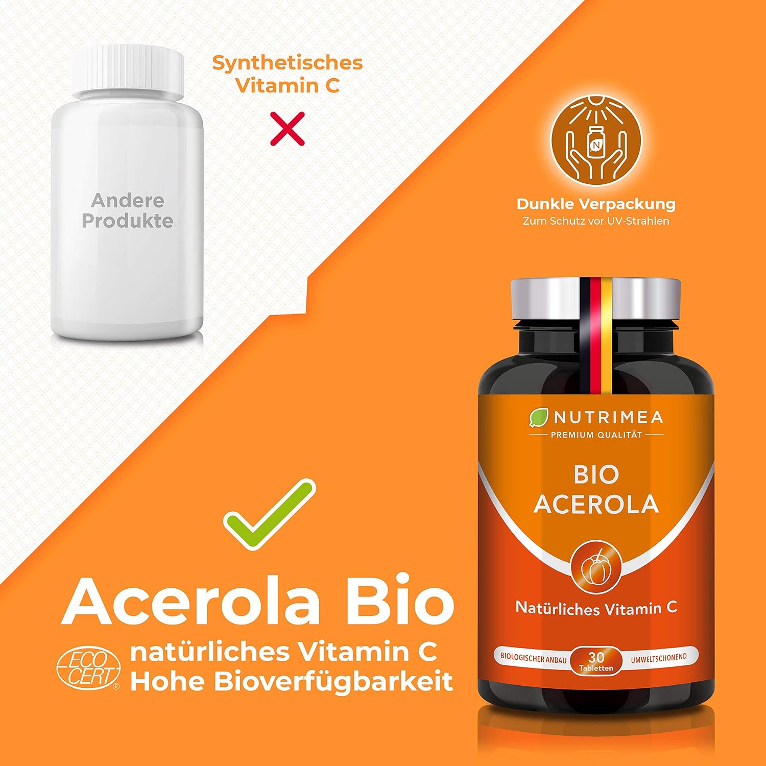 Detalle de ACEROLA BIO Lutschtabletten Vitamin C 1000 mg 🍒