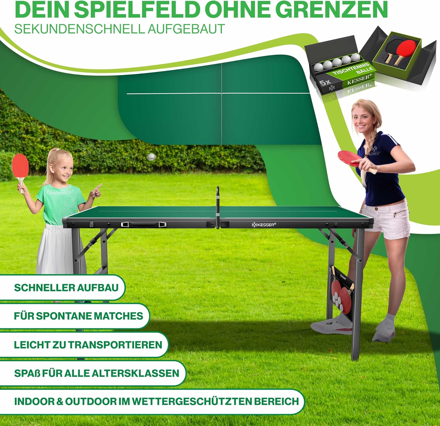 Thumbnail 4 de KESSER Tischtennisplatte Mini