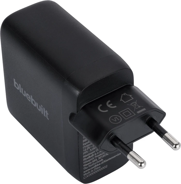 Thumbnail 10 de BlueBuilt 100 W GaN USB‑C-Ladegerät (Schwarz) + USB‑C-Kabel 240 W, 2 m Nylon (Schwarz)