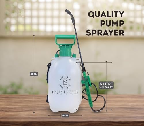 Thumbnail 1 de REQUISITE NEEDS Pump Action 5L Garden Sprayer with Adjustable Nozzle, 1.3m Hose and Shoulder Strap