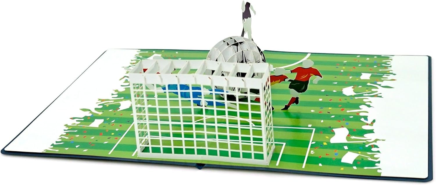 Thumbnail 6 de CUTPOPUP Football Soccer – Carte de fête des pères pop-up pour homme (15 x 20 cm) + note séparée