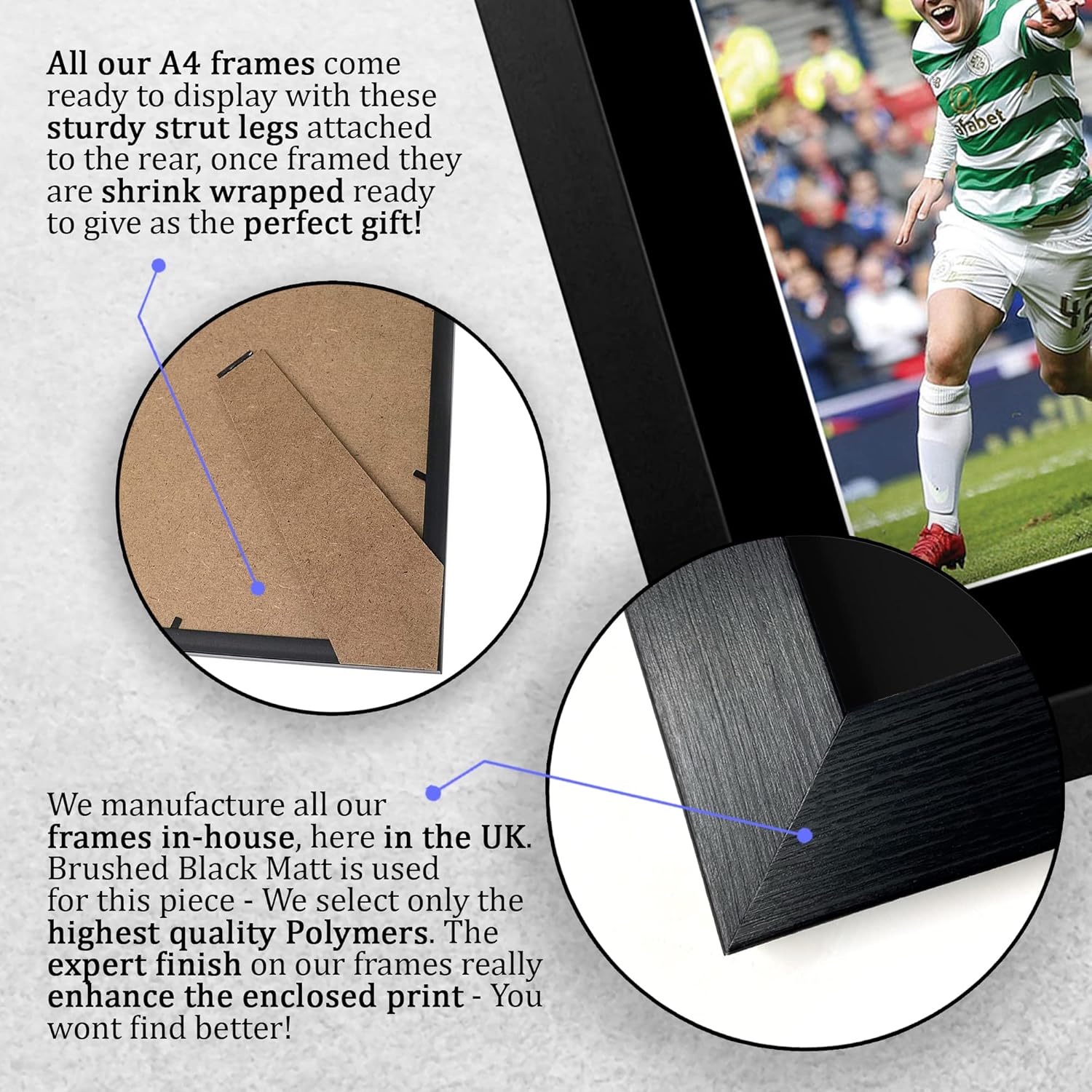 Thumbnail 6 de HWC Trading FR A4 Callum McGregor Celtic framed signed autograph picture for football fans (A4)