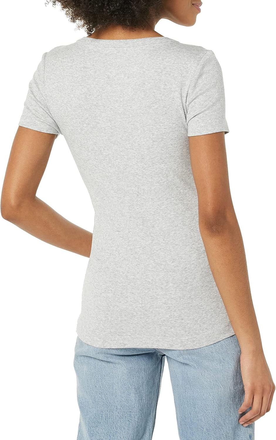 Thumbnail 2 de Amazon Essentials Damen Basic V-Ausschnitt T-Shirt mit Kurzen Ärmeln – Slim Fit