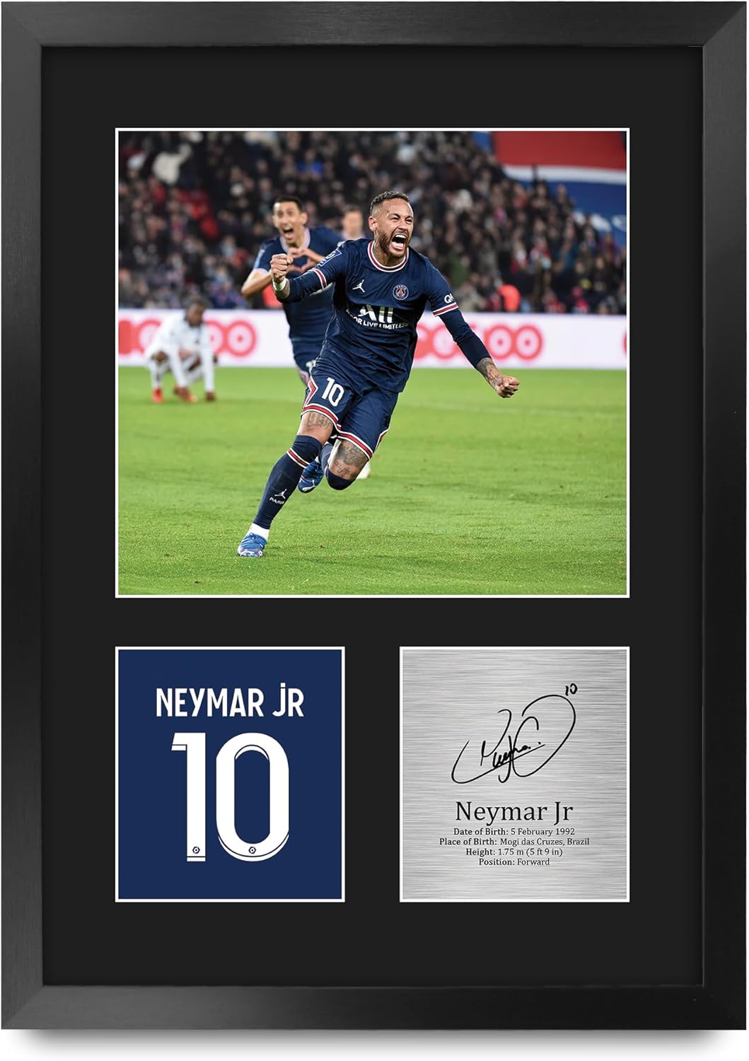 Thumbnail 5 de HWC Trading Neymar Jr Paris Blue and Reds framed signed autograph A4 portrait picture