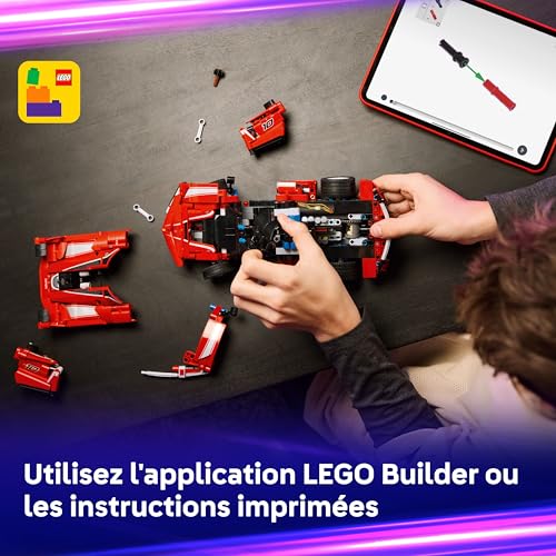 Detalle de LEGO Technic Ferrari FXX K (42212) – Maquette de construction avec moteur V12 et pistons mobiles