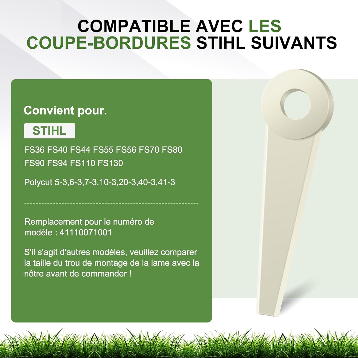 Detalle de FourShow 25 lames de rechange en nylon pour débroussailleuse/ coupe-bordures STIHL Polycut 5-3,6-3,7-3,10-3,20-3,40-3,41-3