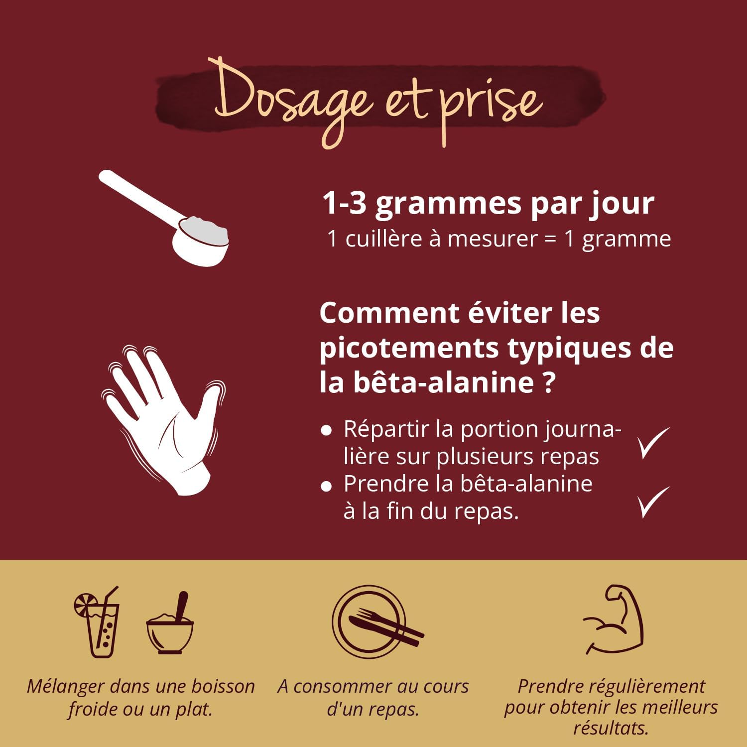 Detalle 2 de Vegavero Bêta-alanine 500 g poudre pré-entraînement vegan 💊