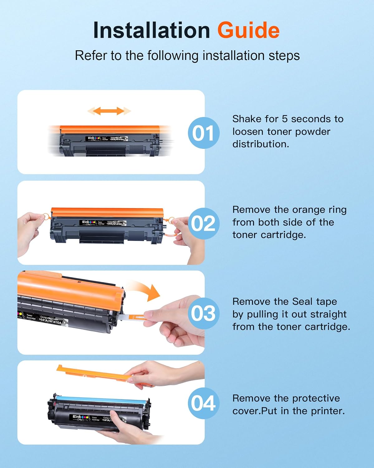 Detalle de E-Z Ink Pro Black Toner Cartridge W1410A