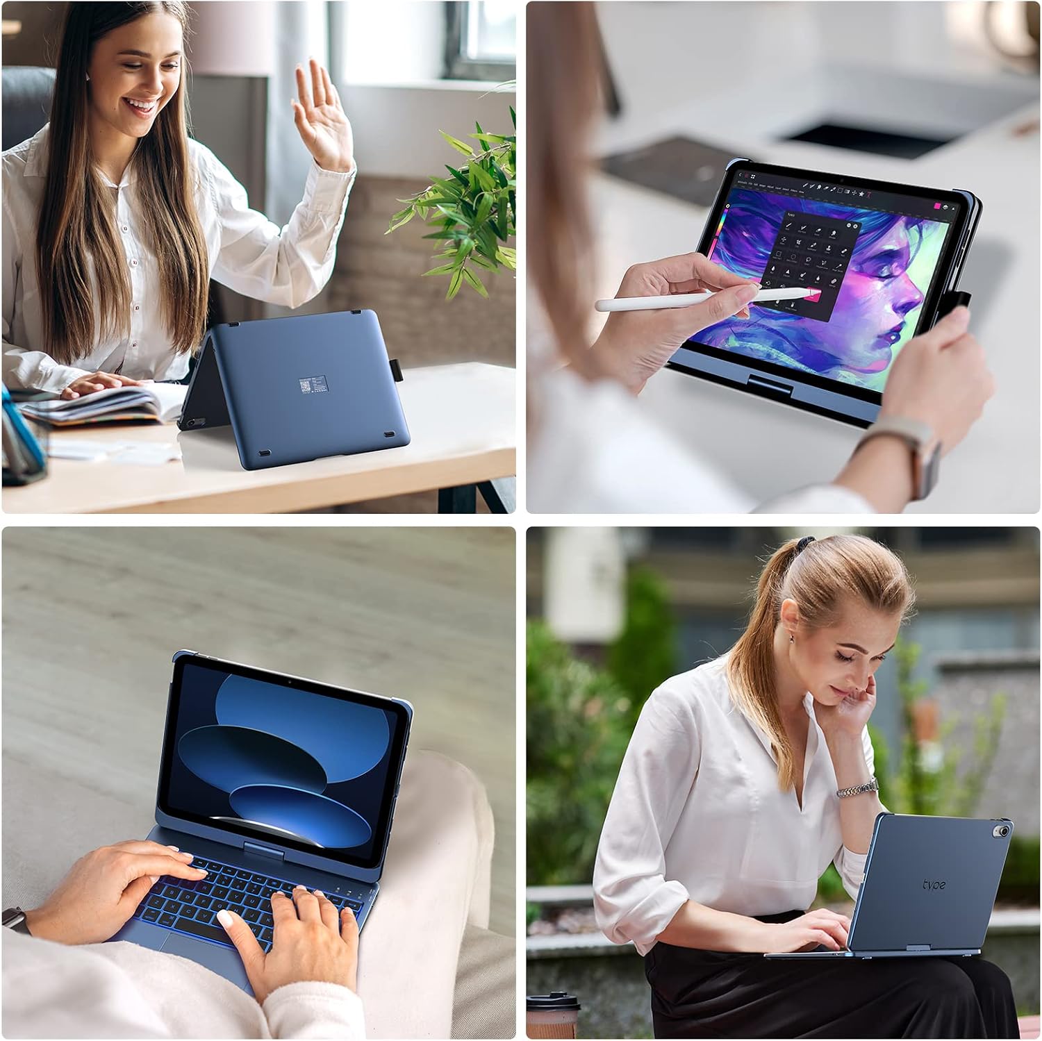 Detalle 2 de typecase KB201T-100 Touch Keyboard Case for iPad with 360° Hinge and Trackpad
