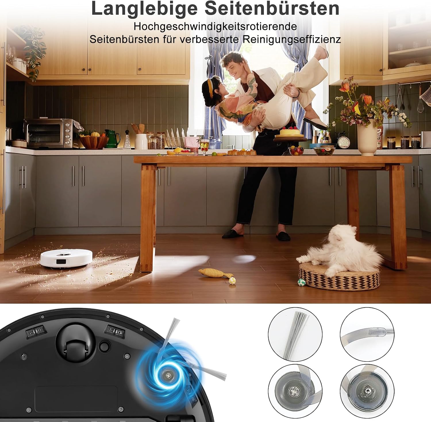 Detalle de Fishoney 26 Stück Zubehörset für Roborock QV 35A/QV 35S, Qrevo S Pro, QR 598/QR 798