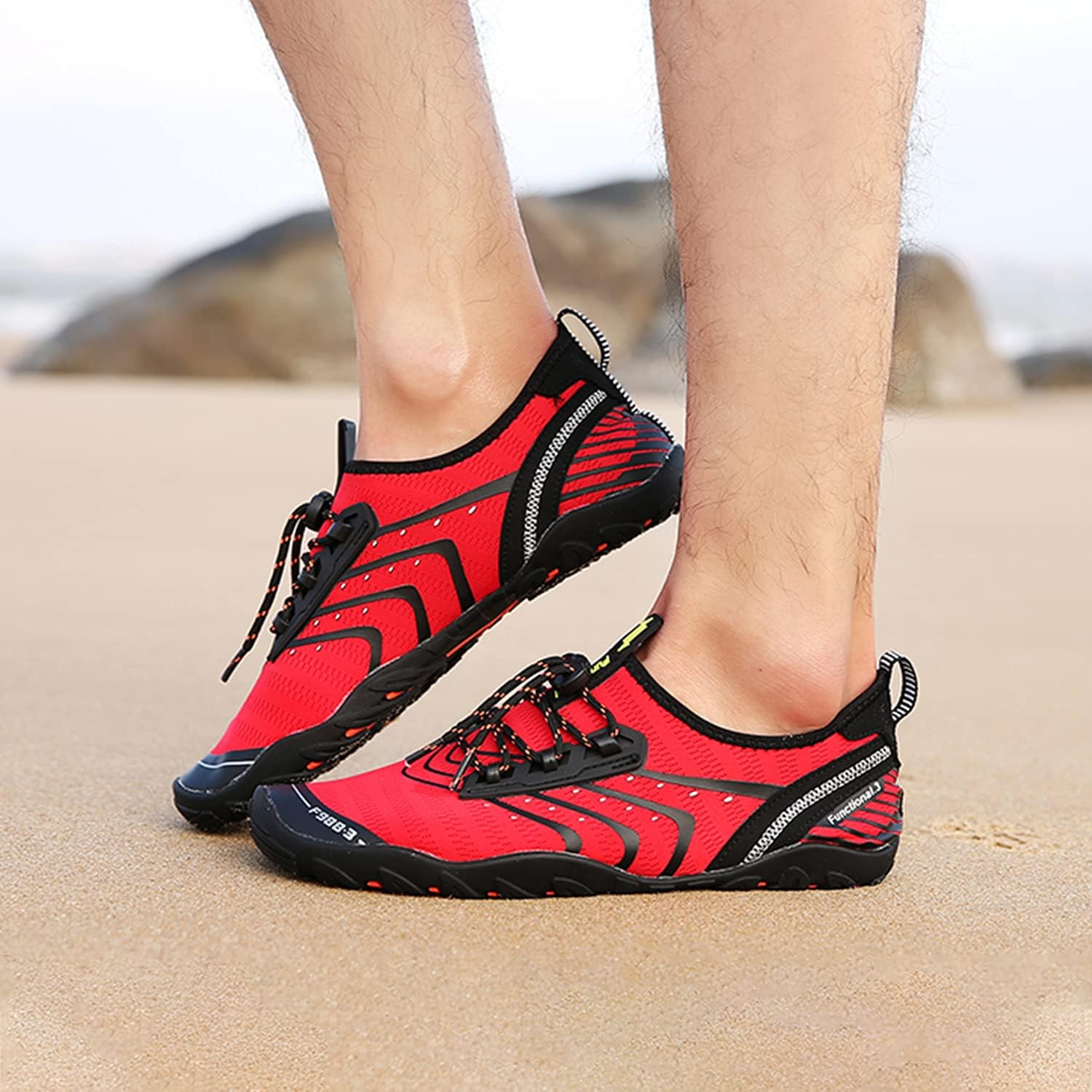 Detalle 2 de SAGUARO Badeschuhe Damen Herren – Aquaschuhe Schnelltrocknend, rutschfest & bequem