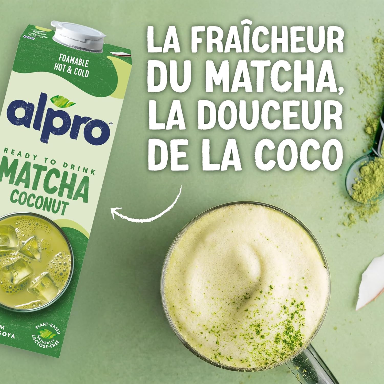 Thumbnail 2 de Alpro Boisson Végétale Matcha Coco 1L – Lot de 8x1L
