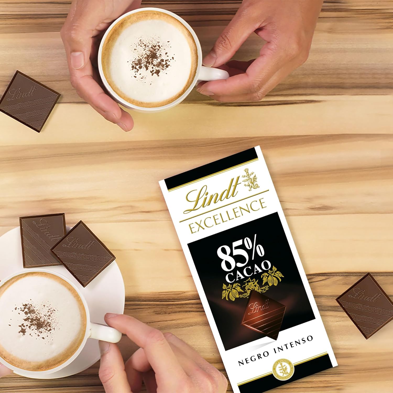 Detalle de Lindt Excellence 85% chocolate negro 100g pack
