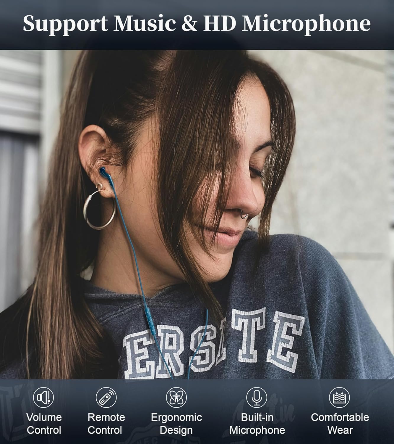 Thumbnail 5 de USB‑C Headphones with Microphone for Samsung, iPhone and Google Pixel — HiFi wired earbuds