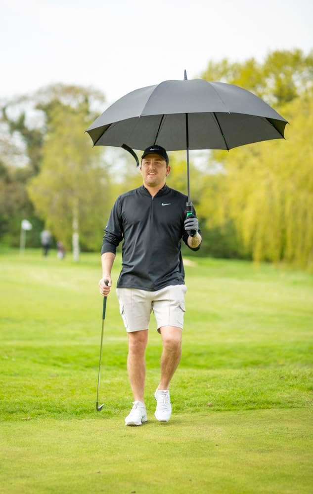 Thumbnail 3 de Fulton Cyclone Performance Golf Umbrella Black (Supersize Canopy)