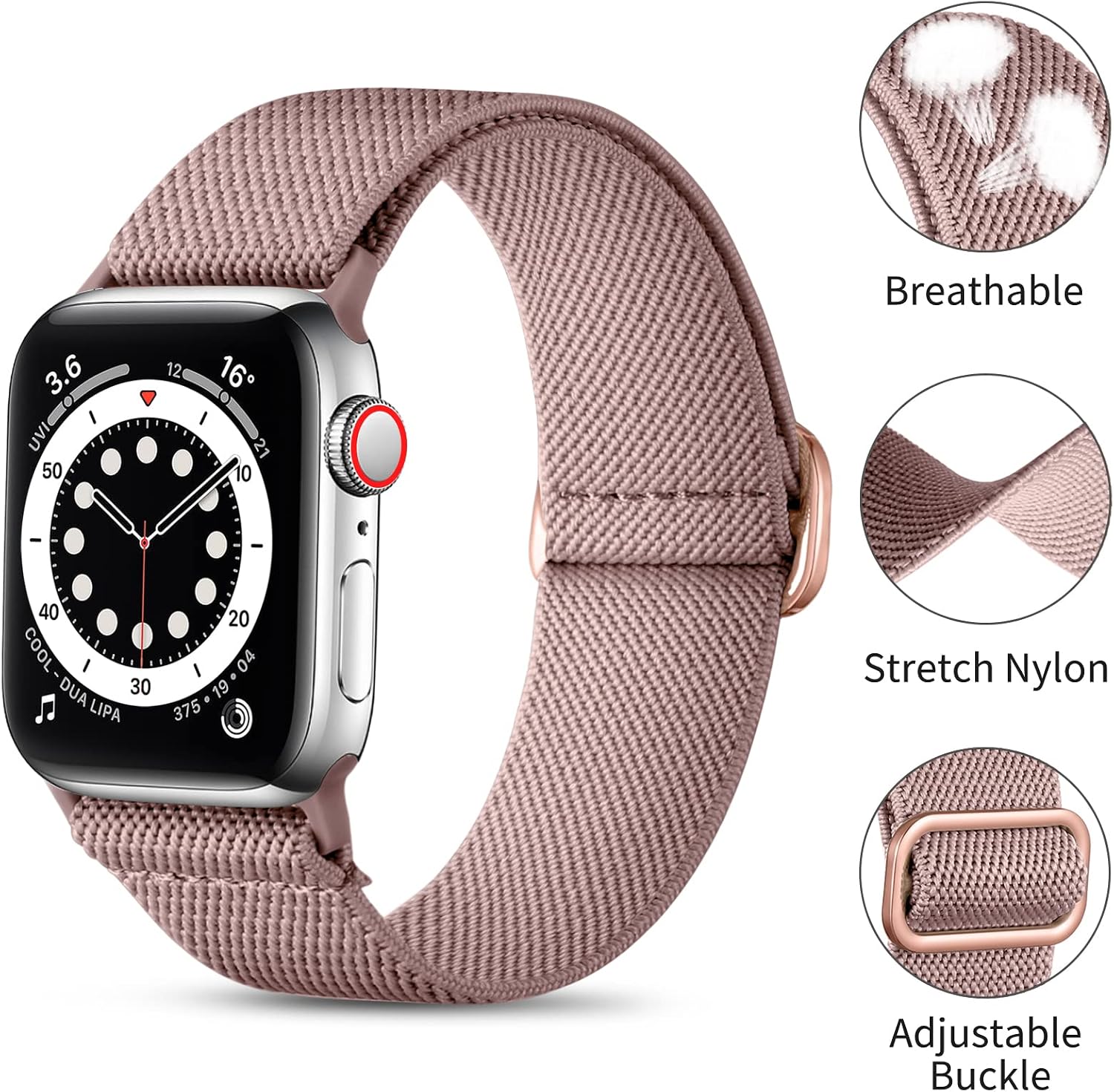 Detalle 2 de Oielai Solo Loop Strap for Apple Watch 38–49mm