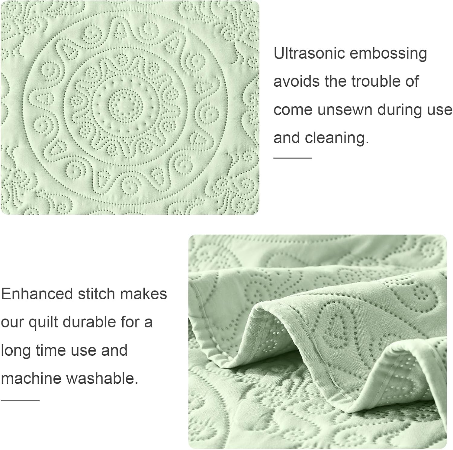 Thumbnail 4 de WURUIBO King/Cal King Quilt Set, Lightweight Bedding