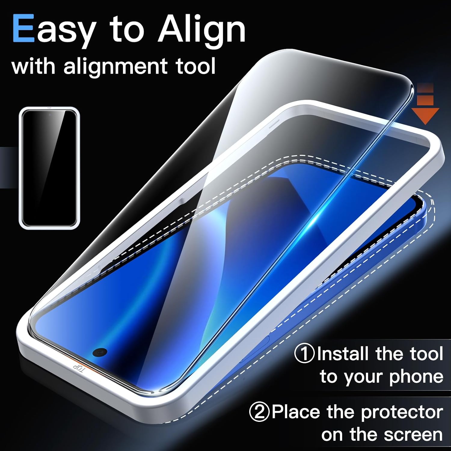 Thumbnail 4 de JETech Screen Protector for Google Pixel 10a (3-Pack) – 9H Tempered Glass with Easy Installation Tool