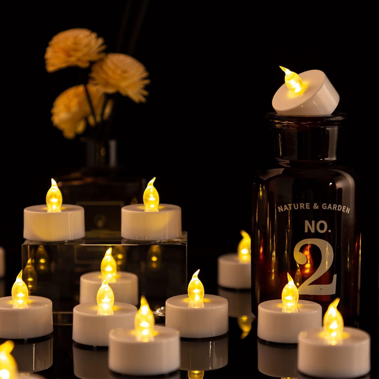 Thumbnail 2 de 24 Pack Flameless Tea Lights, 100 Hours