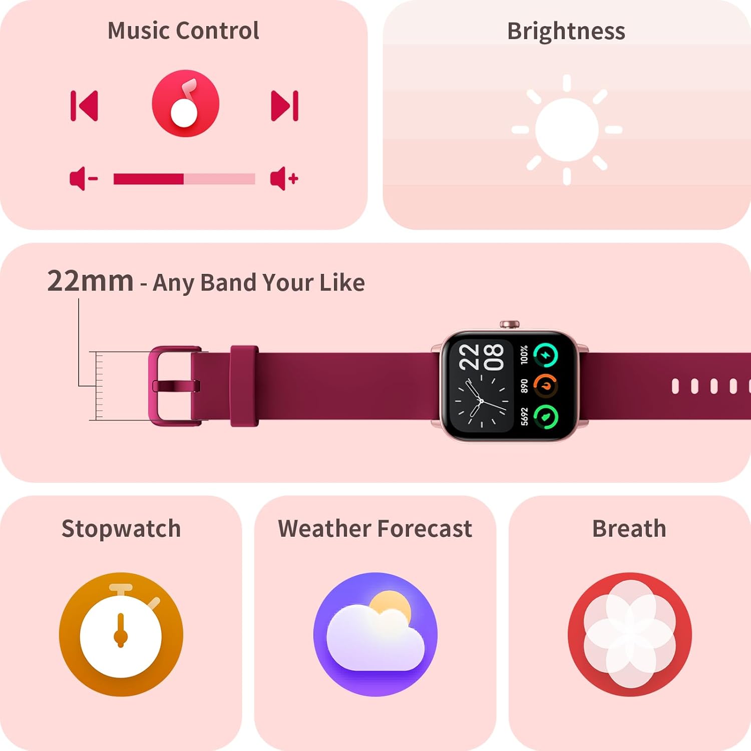 Thumbnail 6 de Smart Watch for Women with Alexa, Heart Rate, SpO2, Sleep Tracking & IP68 Calling
