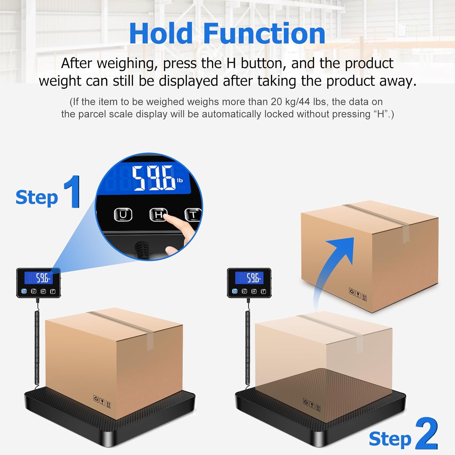 Detalle 2 de Postal Scales 200kg x 10g LCD Parcel Scale