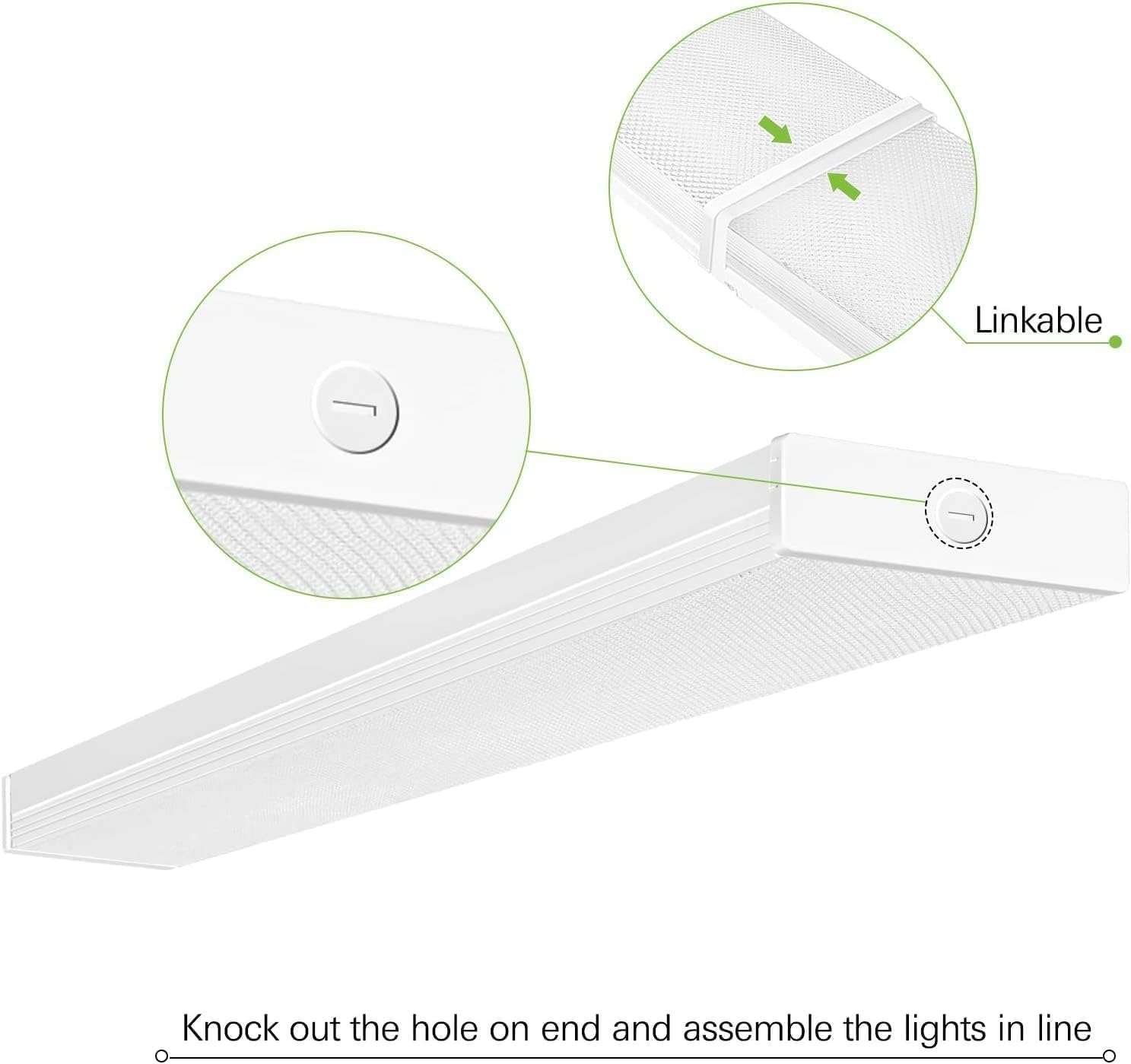 Thumbnail 3 de hykolity 4-Pack 4FT LED Wraparound Lights, 40W, 4,400 Lumens, 4000K