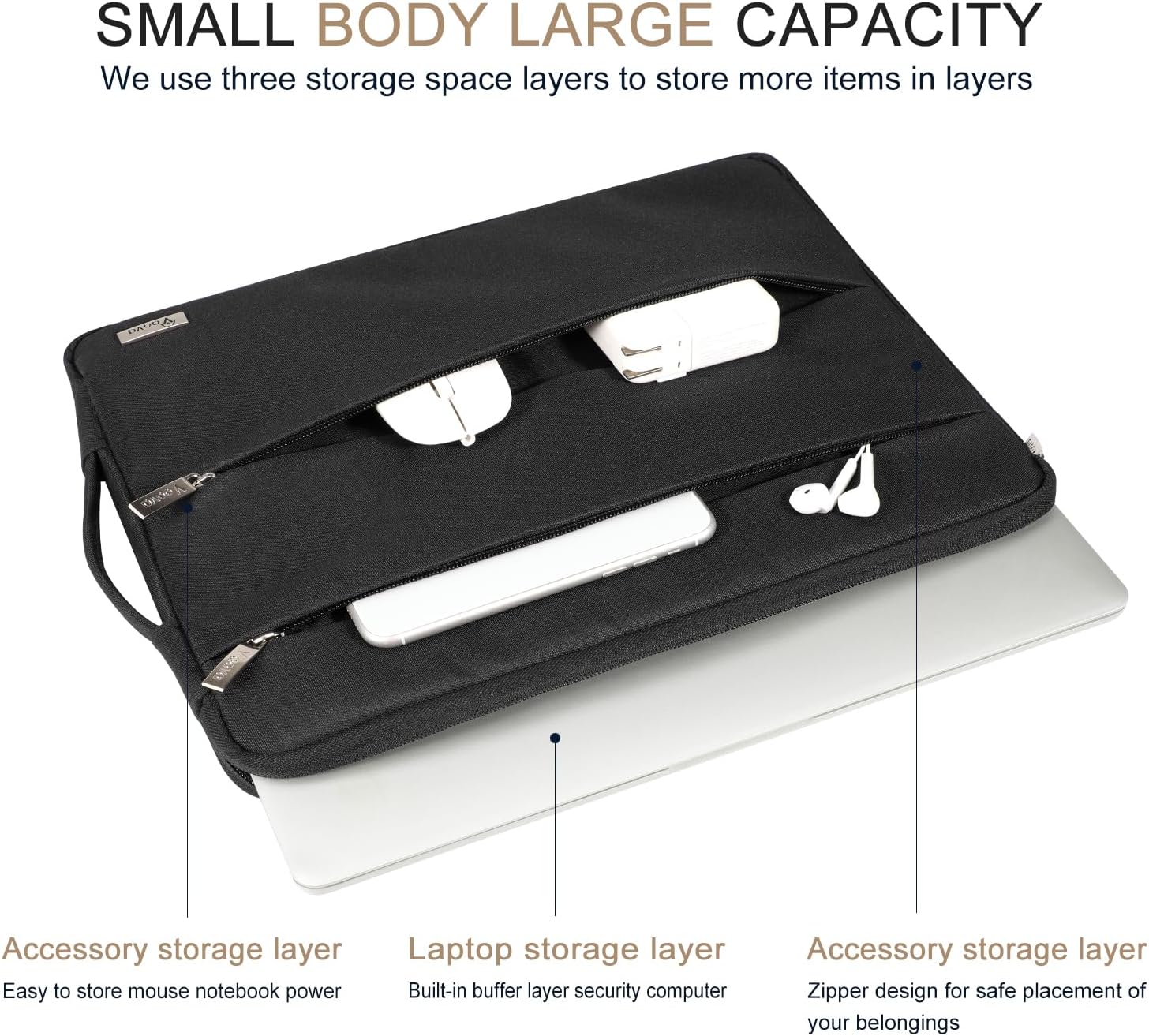 Detalle 2 de Voova Laptop Sleeve Case 15-inch waterproof sleeve