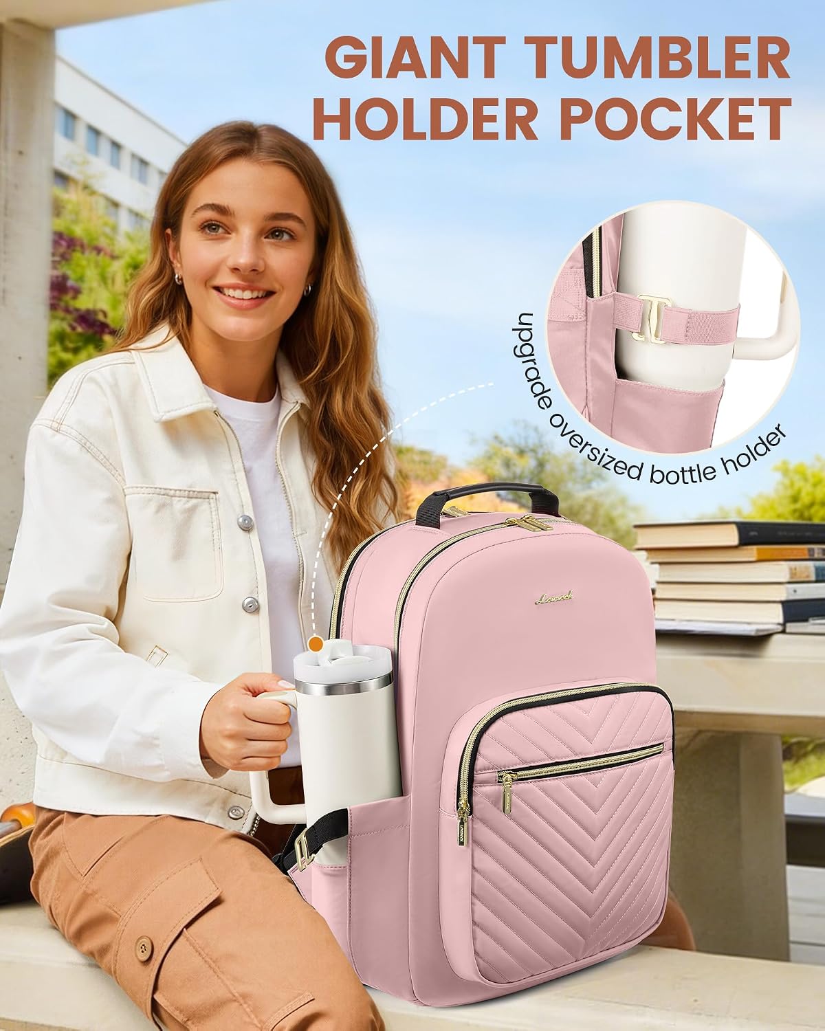 Detalle de LOVEVOOK Laptop Backpack, 17.3-Inch Laptop Compartment