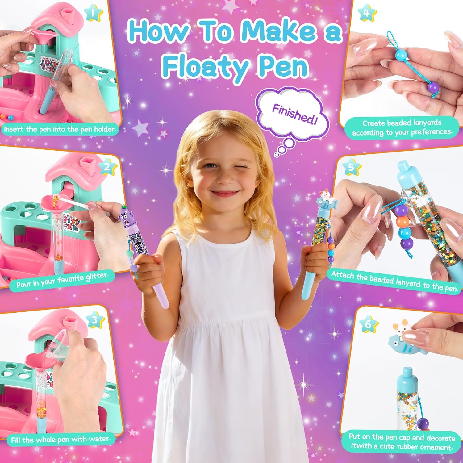 Detalle de Highttoy Pen Making Kit for Kids Aged 6-12 — Creative DIY Pen Lab with 78+ Accessories
