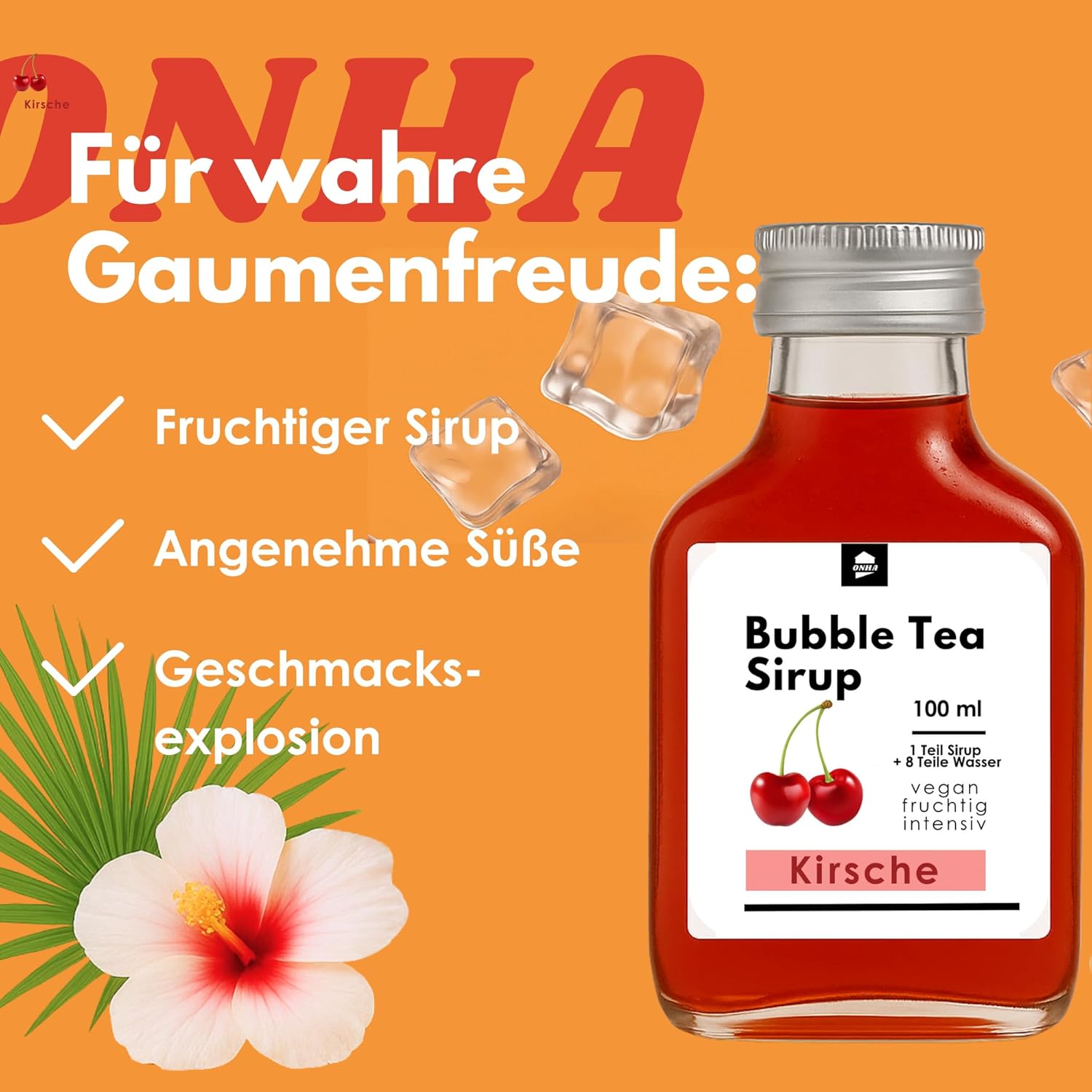 Thumbnail 2 de ONHA Bubble Tea Sirup 3er Set – fruchtig intensiver Geschmack (Himbeere, Kirsche, Wassermelone)