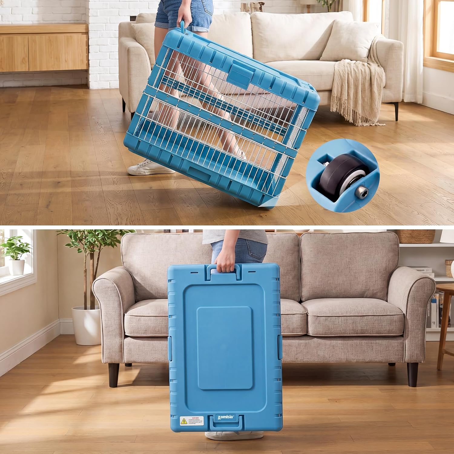Detalle 2 de ZOMISIA Collapsible Dog Crate, 36-Inch