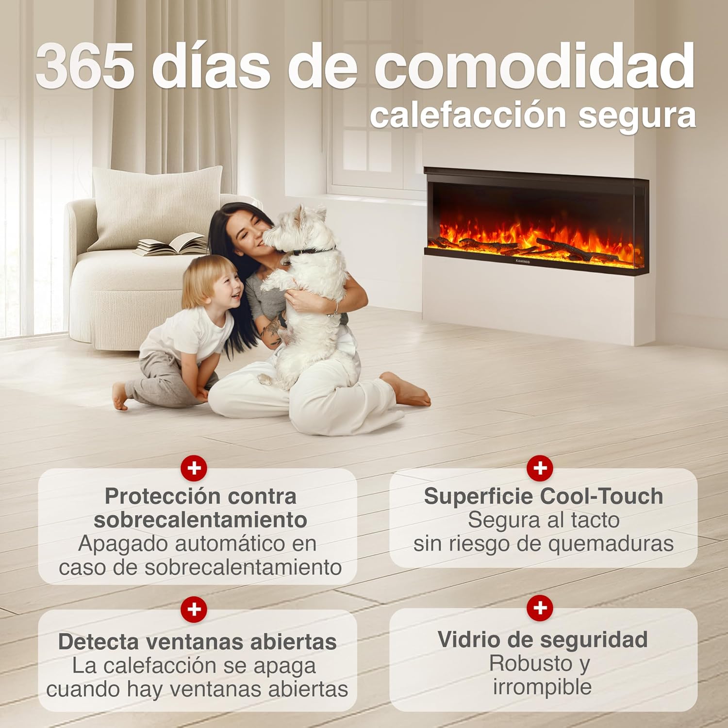 Thumbnail 4 de KAMINIO Lea chimenea eléctrica 42 pulgadas