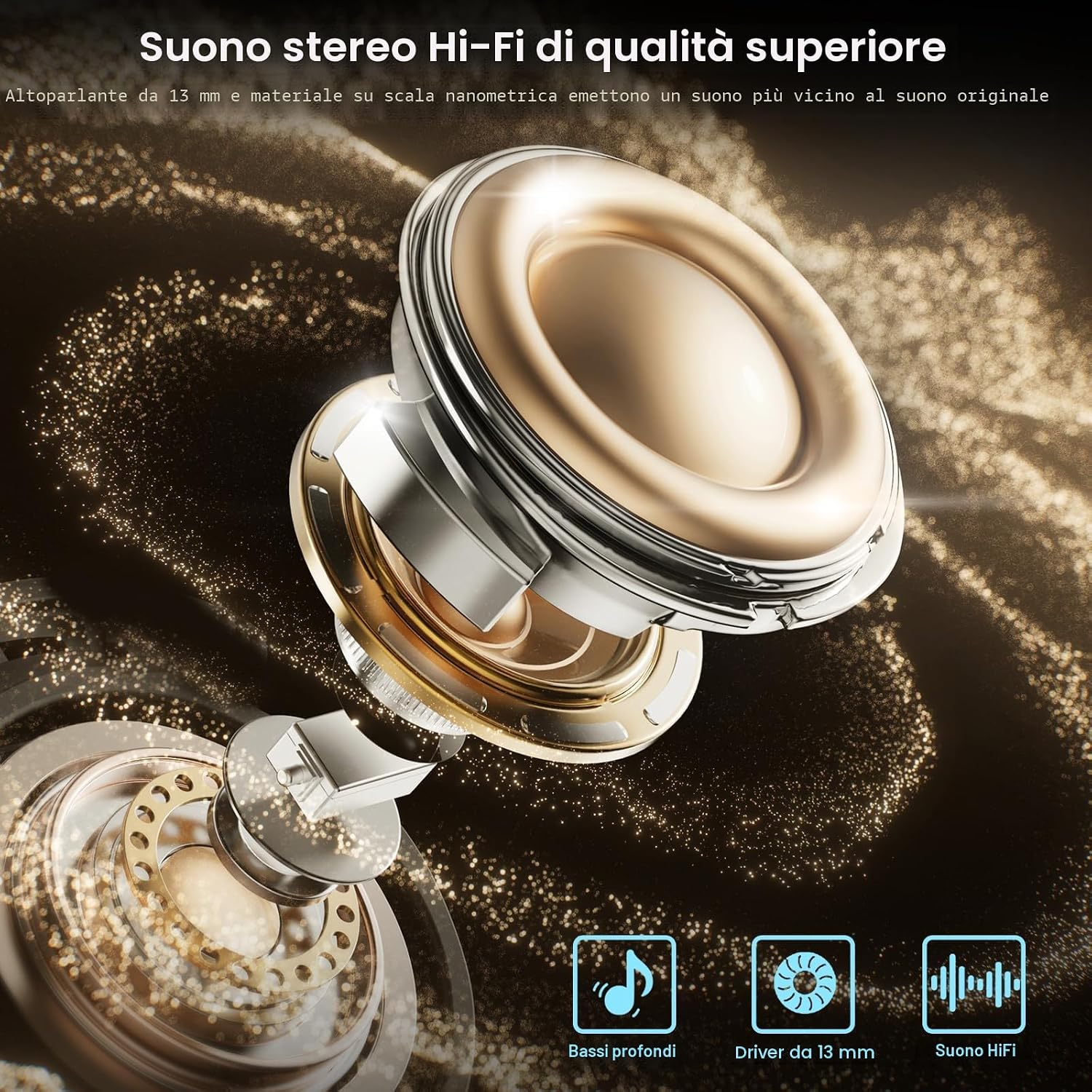 Thumbnail 2 de Nerunsa 2026 Cuffie Bluetooth 5.4 con ANC ENC, IPX7, Display LED e 50 Ore di Autonomia
