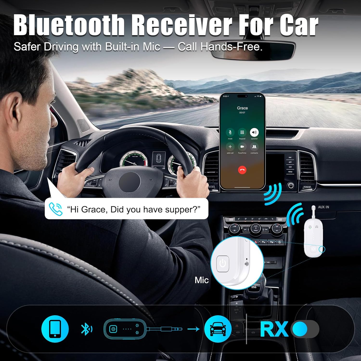 Thumbnail 6 de Premium Bluetooth 6.0 Transmitter Receiver with Dual-Mode Audio and airplane adapter
