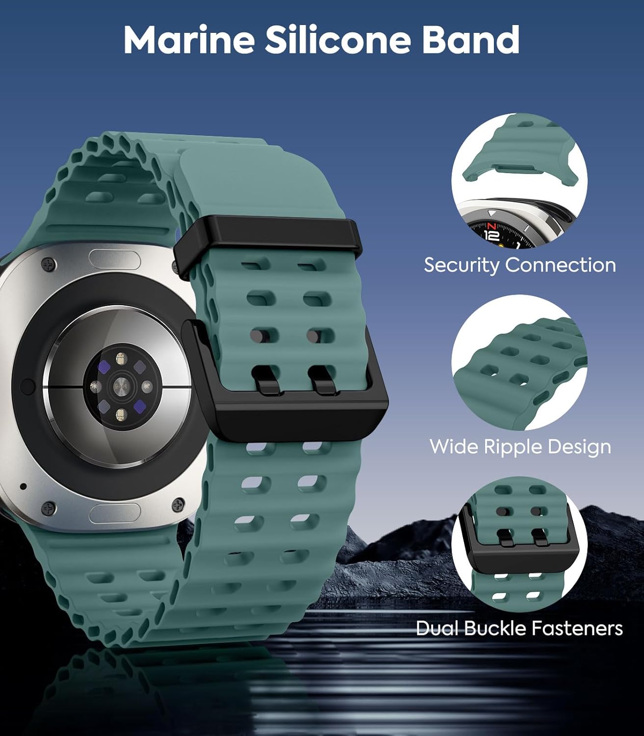 Detalle de MoKo Upgraded Ocean Armband for Galaxy Watch Ultra 47mm