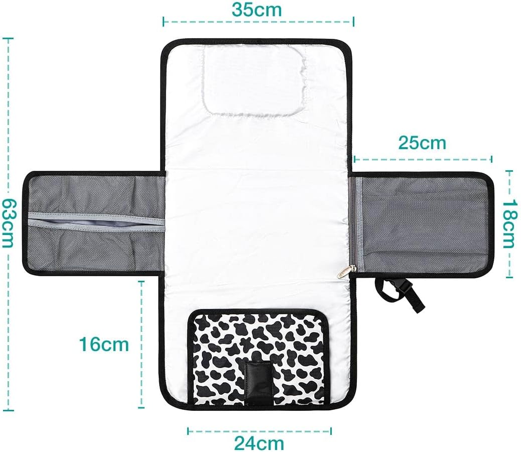 Detalle 2 de Lekebaby Cow Stria changing mat