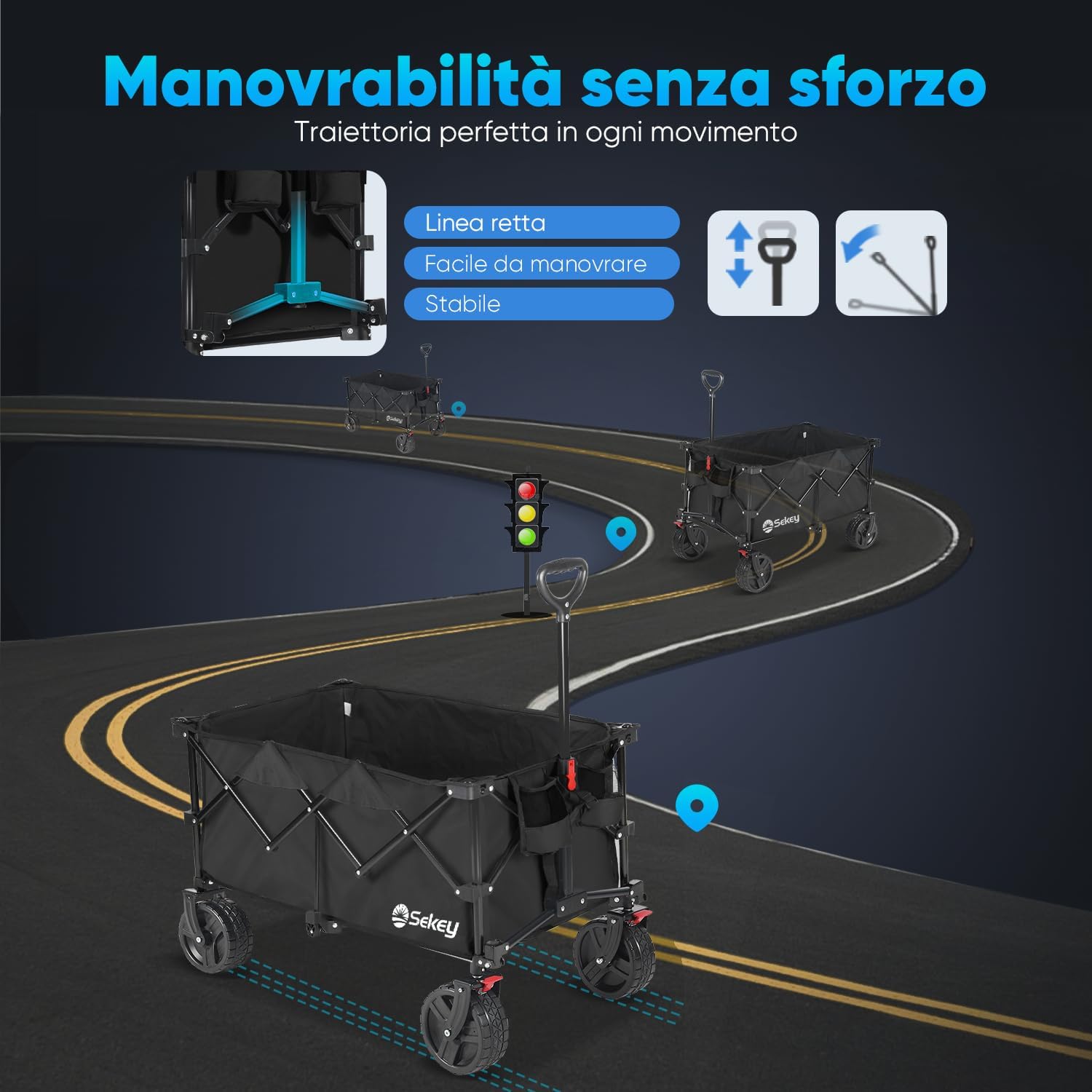 Detalle 2 de Sekey XXL Plus carrello spiaggia 200L