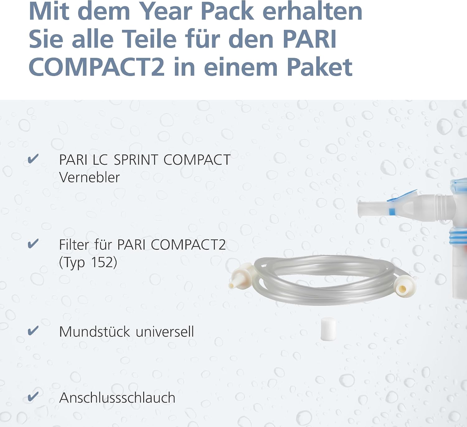 Detalle 2 de PARI COMPACT2 Year Pack – Vernebler-Austauschset