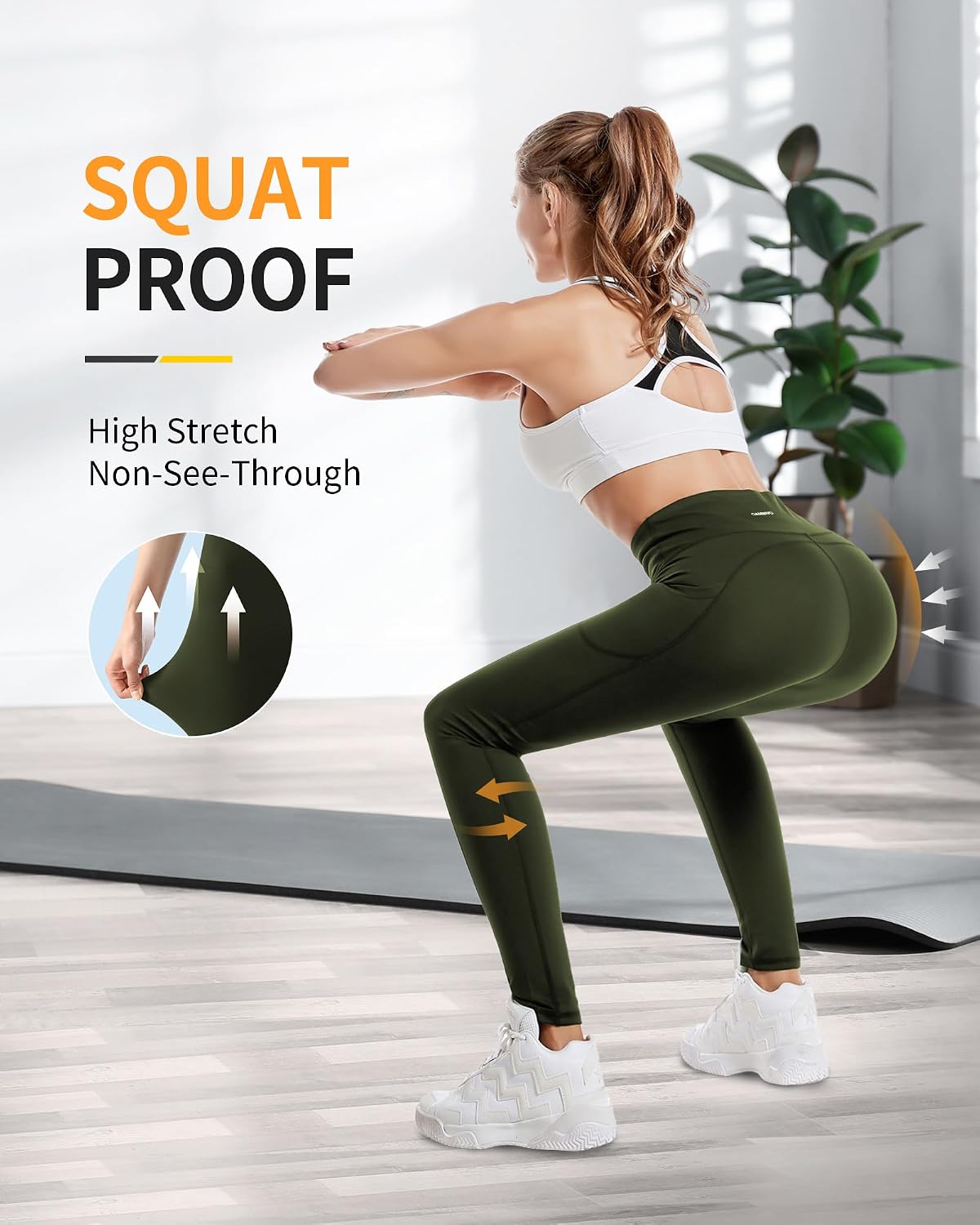 Thumbnail 6 de CAMBIVO Leggins Sportivi Donna a Vita Alta con Push up e Tasche