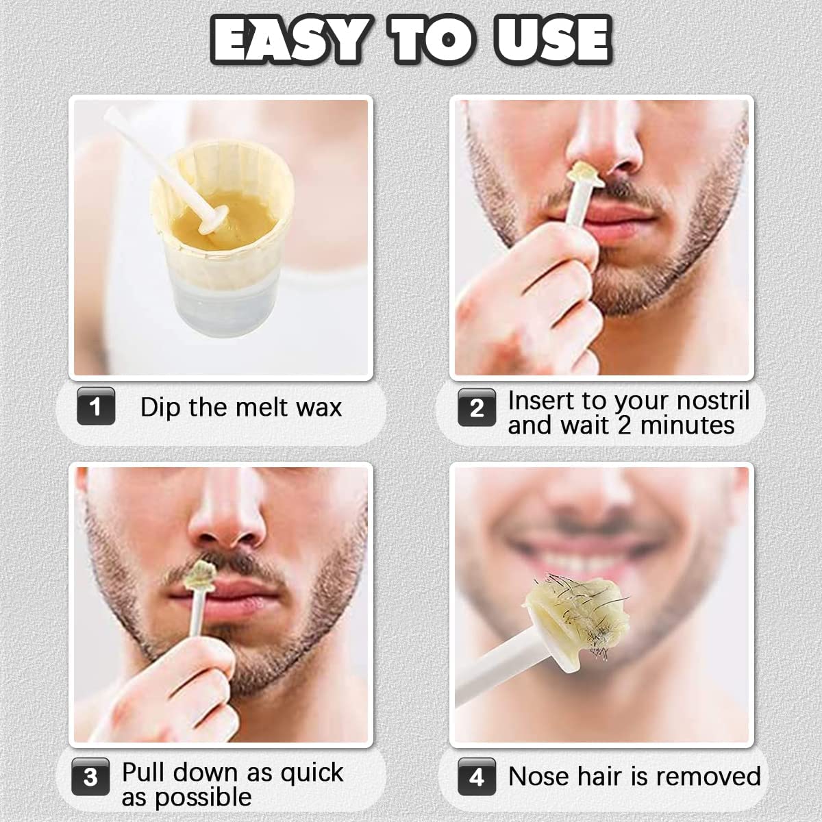 Thumbnail 5 de Milukon Nose Wax Kit für Nasenhaare – Nasenhaarwachs Set mit 20 Applikatoren und 10 Schablonen