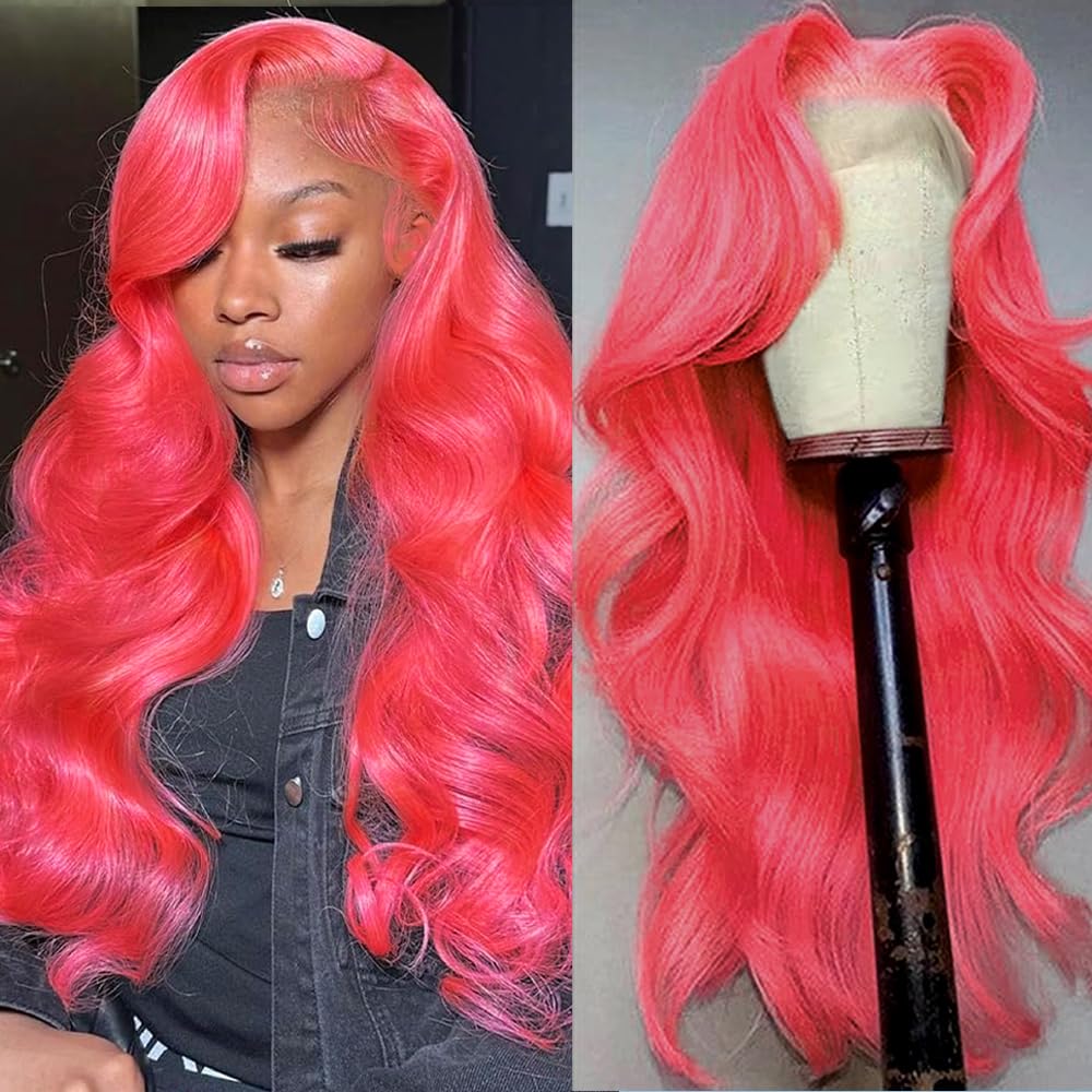 Thumbnail 6 de 13X4 Dark Ginger Lace Front Wig (Human Hair, Body Wave) — 18 inch, Copper Brown Color, Glueless