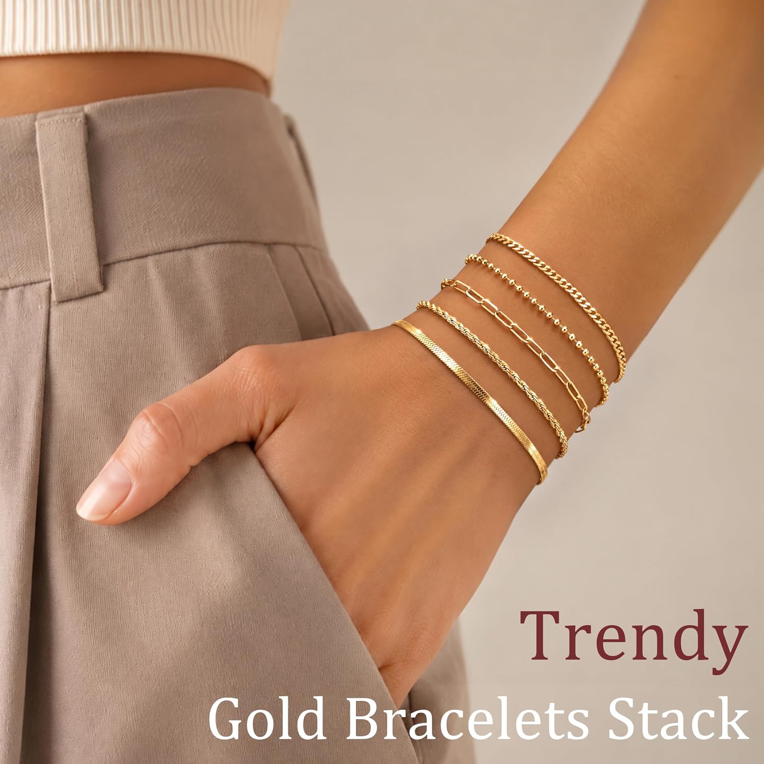 Thumbnail 5 de POXTEX Bracelet Set, 14K Gold-Plated