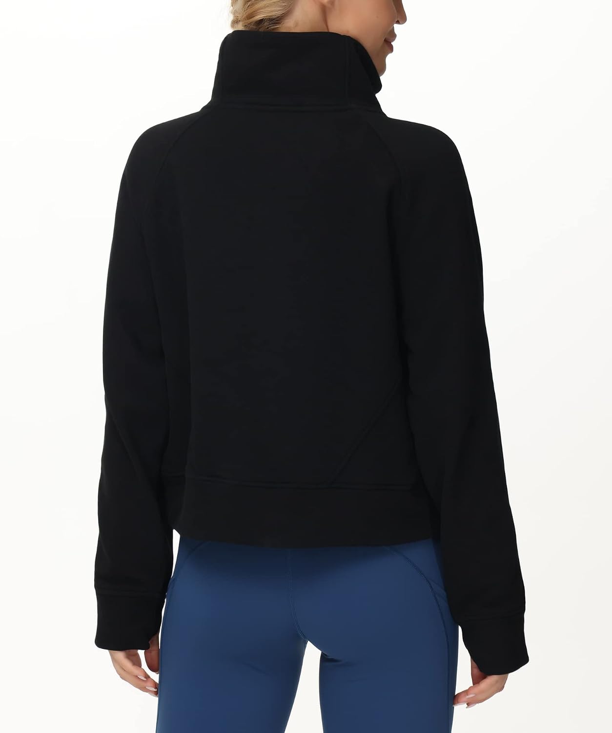 Detalle 2 de THE GYM PEOPLE Women's Half Zip Fleece Pullover