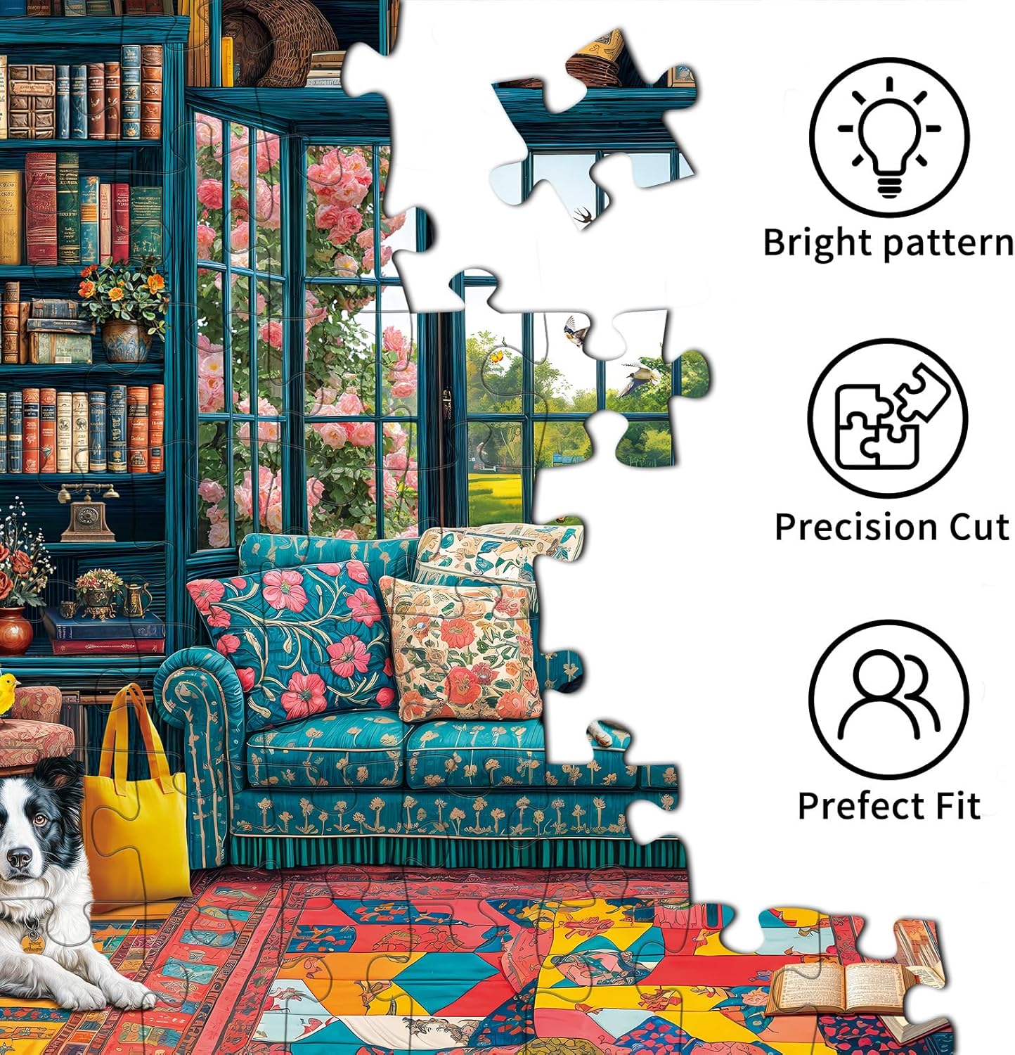 Detalle de Puzzle 1000 Teile – anspruchsvolles Erwachsen-Puzzle mit stilvollem Studienmotiv