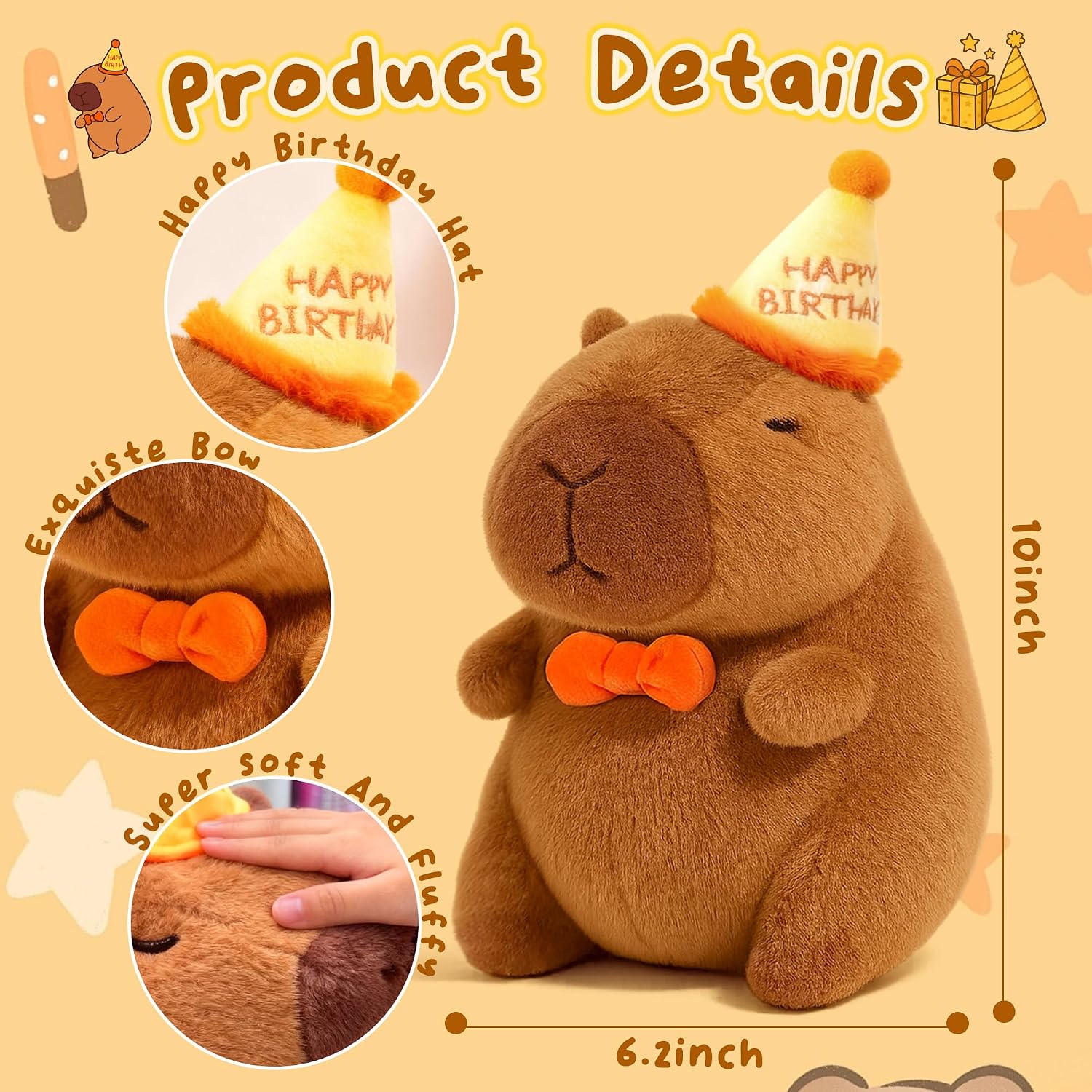 Detalle de redaica Capybara Plush