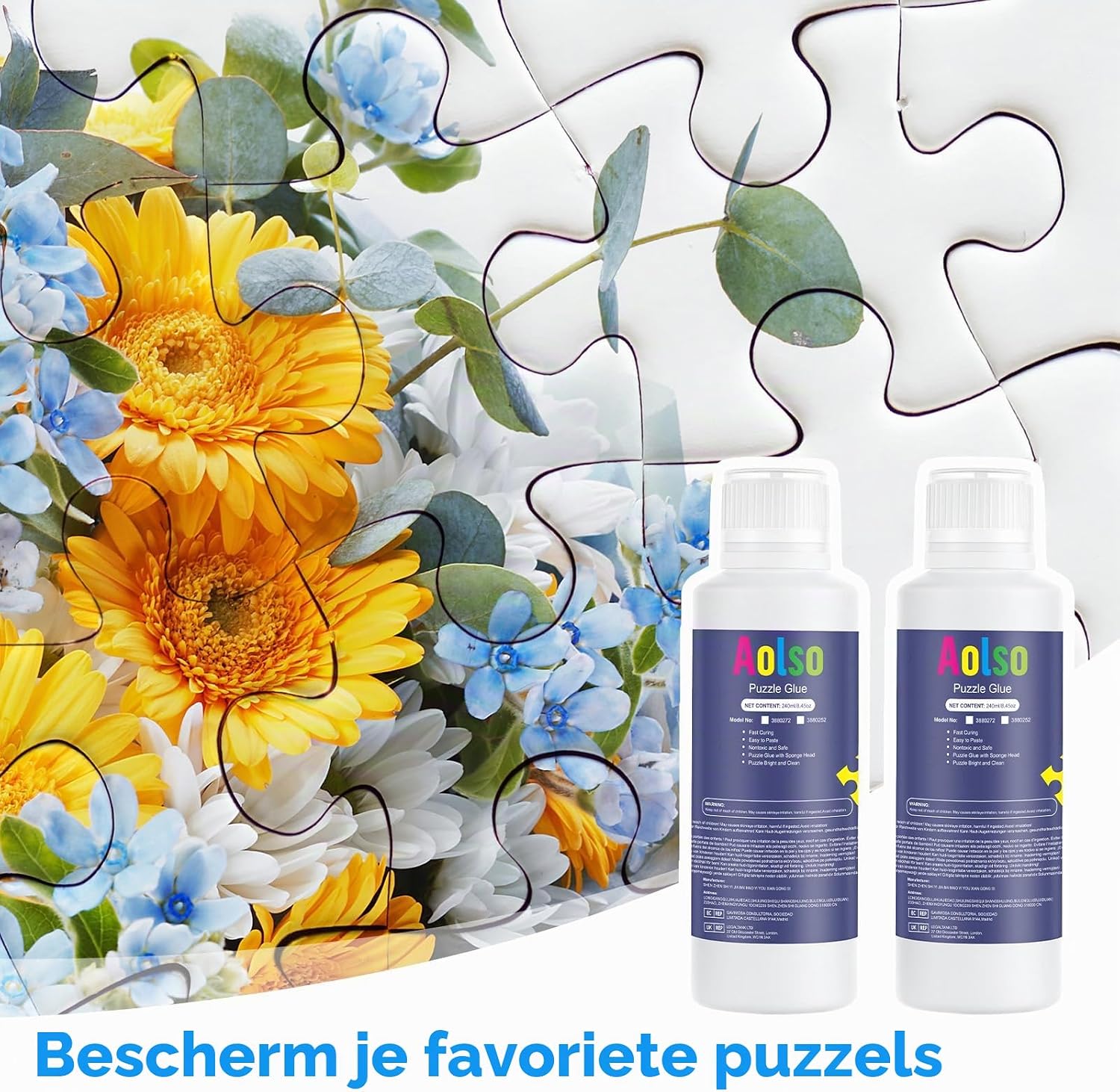 Thumbnail 6 de Aolso puzzellijm, 2 flessen met doseerspons, 240 ml PVA
