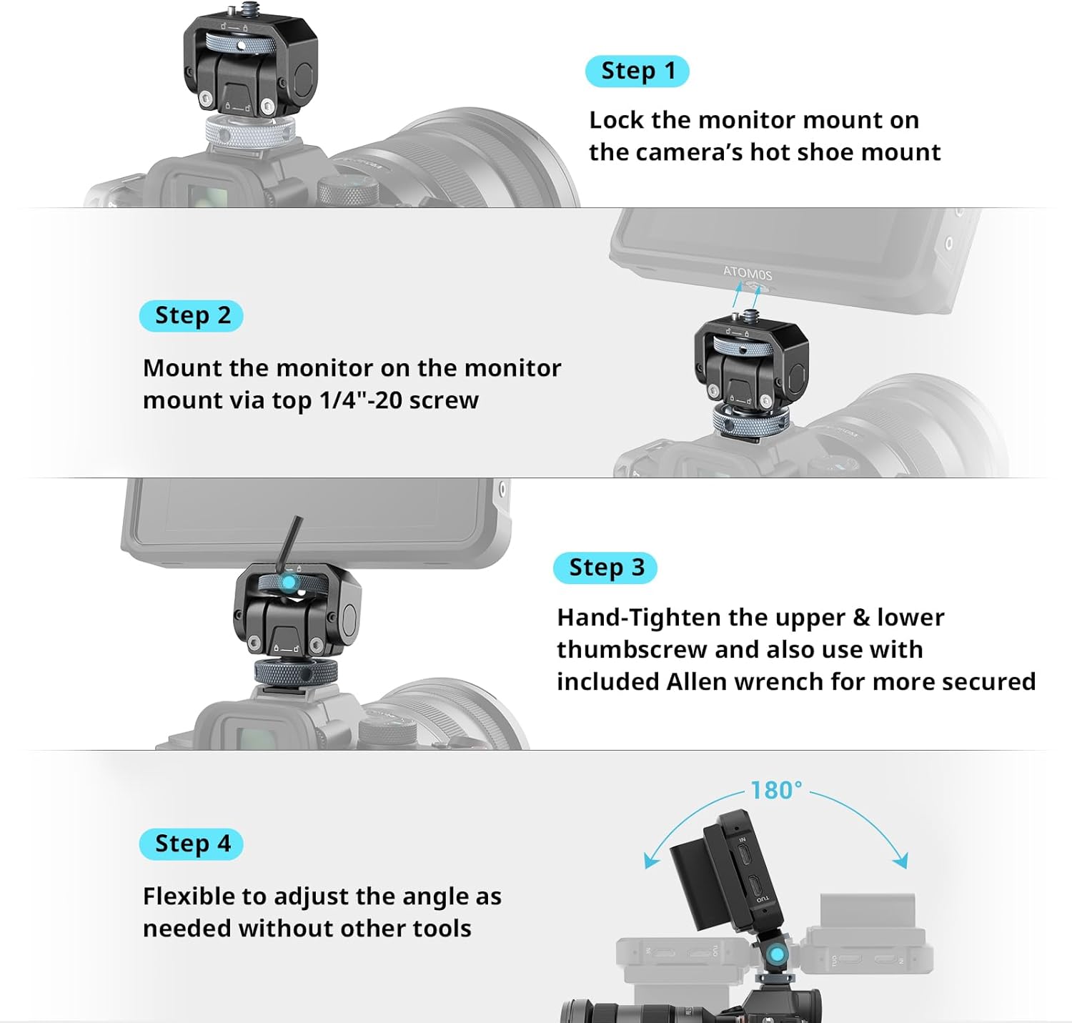 Thumbnail 5 de SMALLRIG Moniteur Mount 3809 3,2 kg