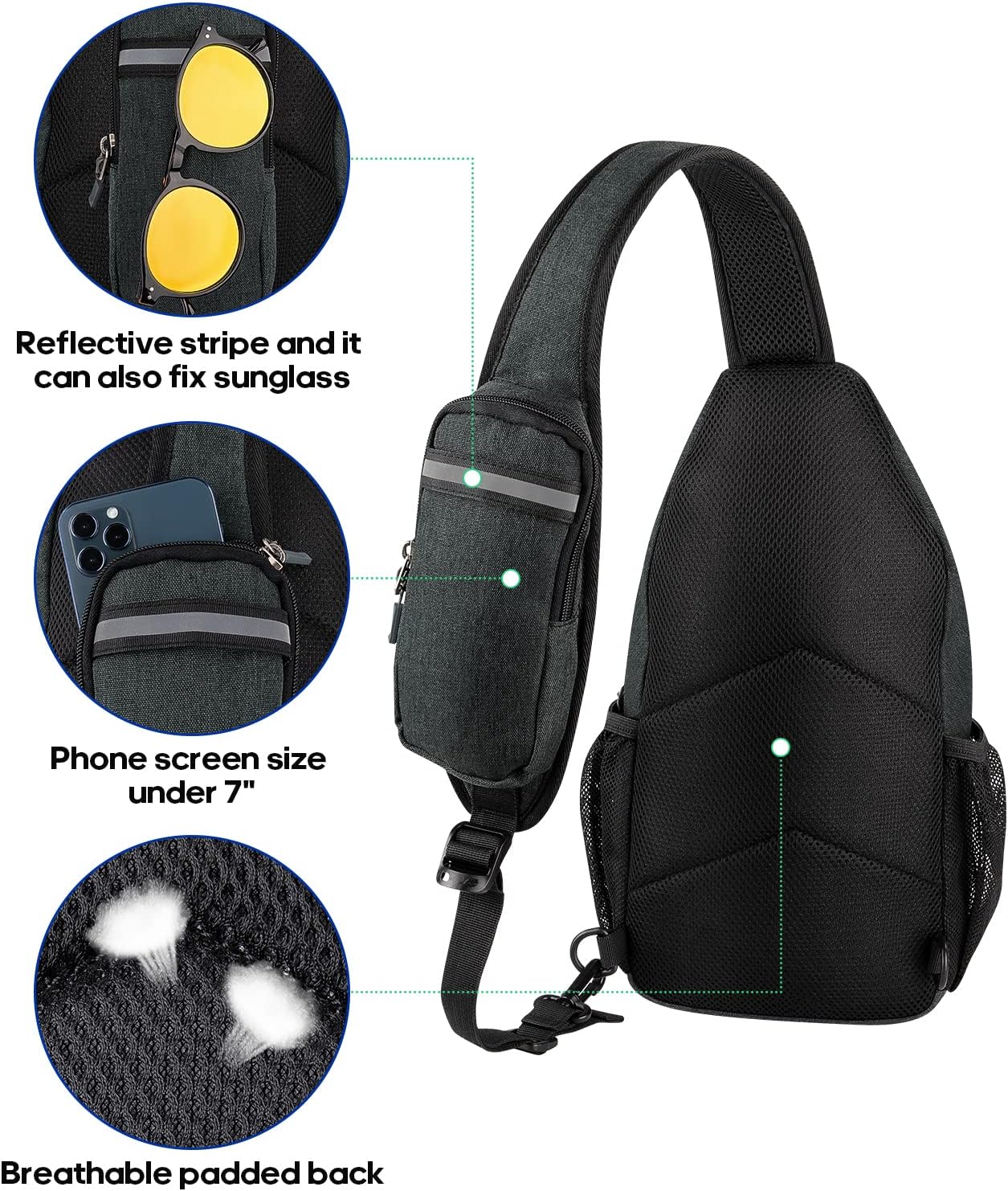 Thumbnail 4 de WATERFLY Sling Rucksack 18x9x38 cm