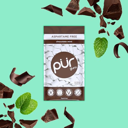 Thumbnail 3 de PUR Gum Chocolate Mint 55 piezas, xilitol vegano 🍬