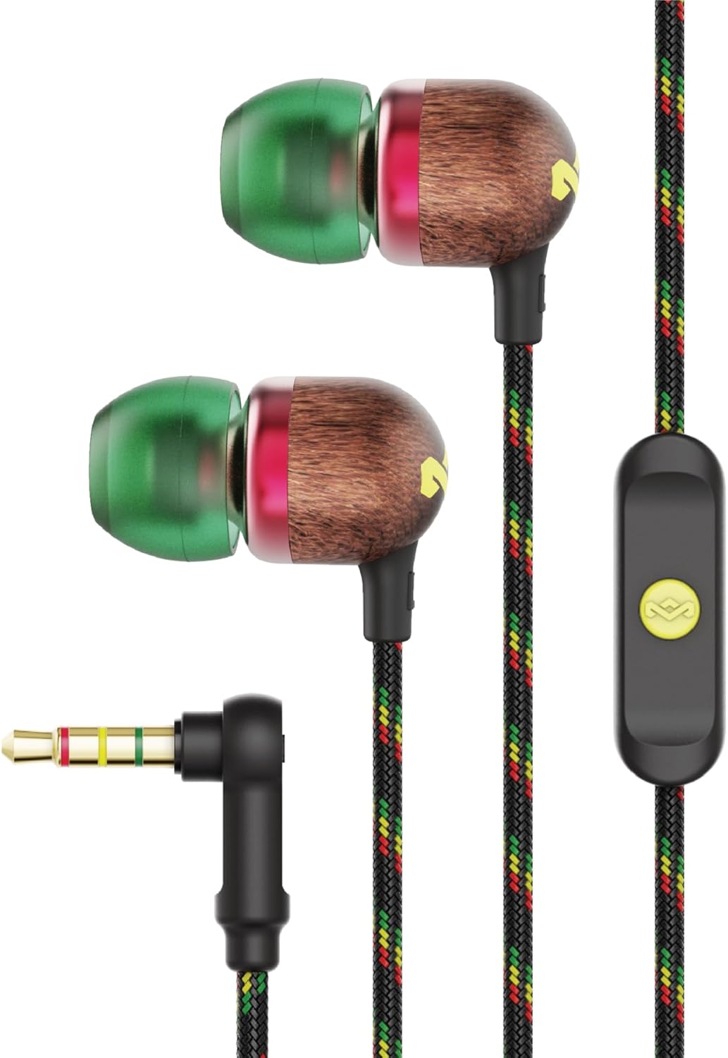 Detalle de Marley Smile Jamaica In-Ear Kopfhörer mit Kabel – 9mm Treiber, Mikrofon & Noise-Isolierung
